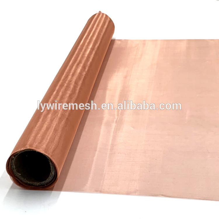 Faraday cage shielding copper micro fabric super fine pure copper wire mesh net